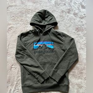 Patagonia Men's Logo Uprisal Hoody Recycled Drawstring‎ Earth Olvide Green Sz S